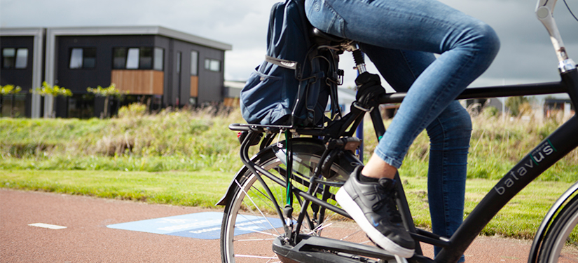 fietser op het fietspad