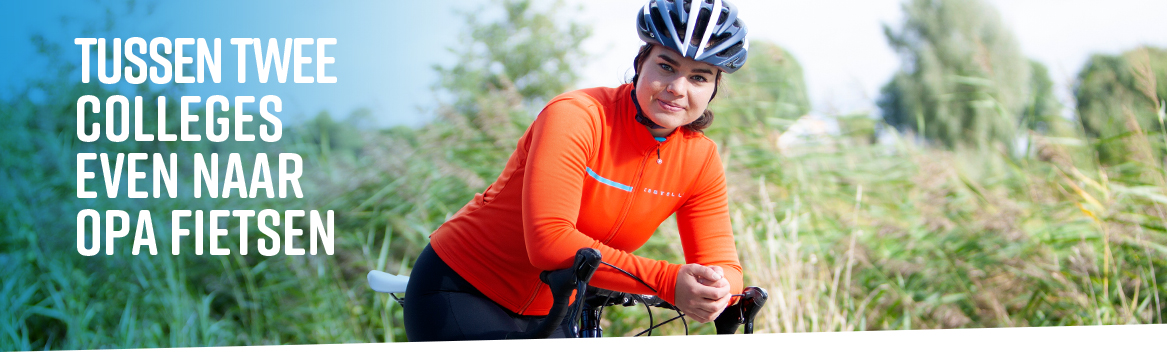 Tussen twee colleges even naar opa fietsen